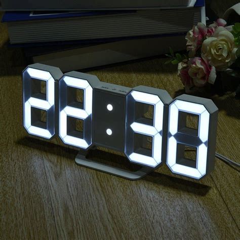 lighted table clock|led clock for desk.